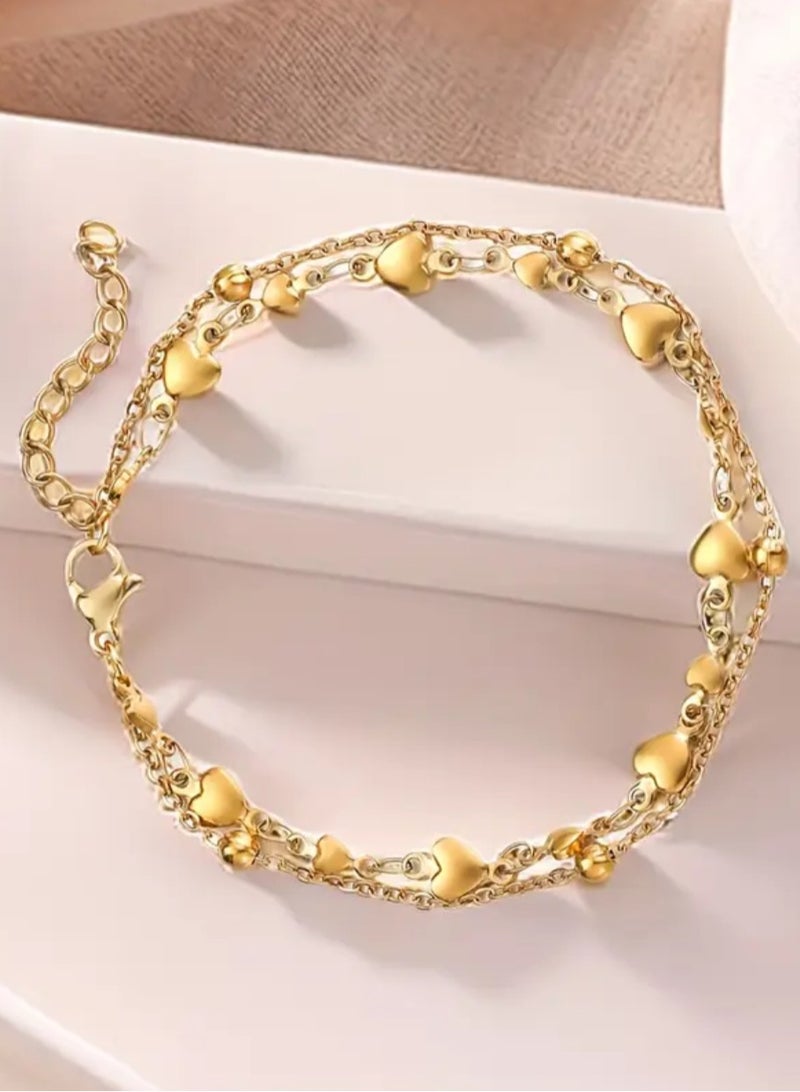 Elegant  High Quality Stainless Steel Gold Plated Bracelet For Women - Image 2